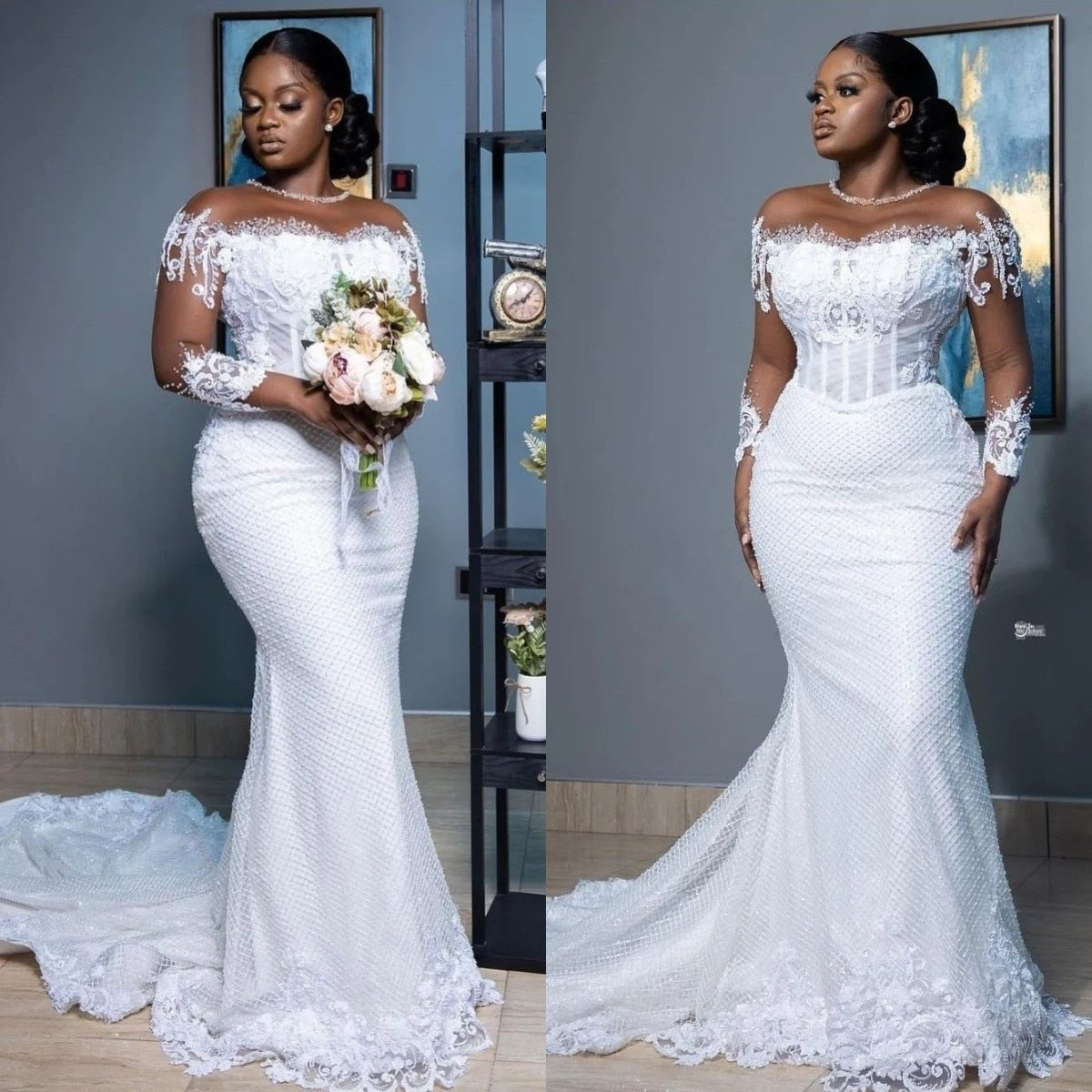 white reception dress for bride